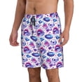thumbnail image 2 of Pofeuu crystal Skull record lips Prin Men's Swim Trunks Quick Dry Bathing Suit Swimming Board Shorts Mesh Lining Beach Swimwear-Medium, 2 of 6
