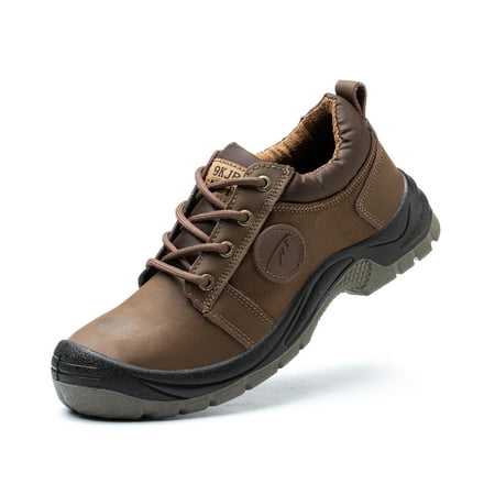 

Steel Toe Work Boots for Men & Women Waterproof Leather Indestructible Construction Lightweight Slip Resistant Safety Working Shoes