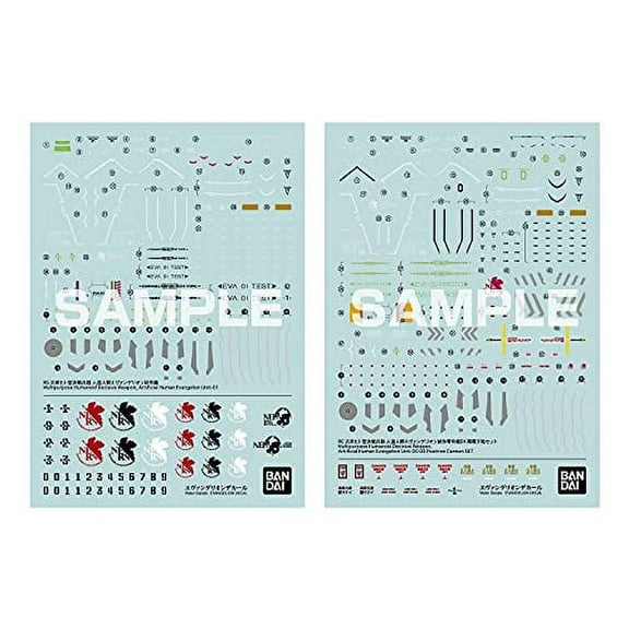 Bandai 2593843 Evangelion No.01 RG Waterslide Decal Sheet