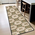 thumbnail image 4 of Vintage Floral Medallion Runner Rug, Green Gold Ornate Hallway Runner, Traditional Victorian Style Washable Floor Mat for Entryway Kitchen, 4 of 9