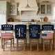 thumbnail image 1 of YiJuHui Independence Day Chair Covers Set of 4, Patriotic Memorial Day 4th of July Decorations for Home Kitchen Dining Party, Reusable Polyester Holiday Chair Back Covers, Flag Theme Party Supplies, 1 of 6