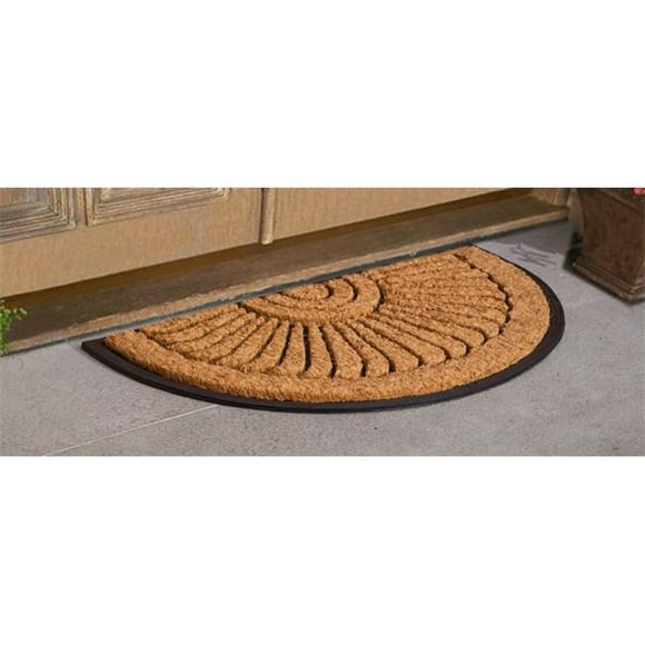JMJ LE 81069 30X48 Sunburst Coir Door Mat, Black, 30 x 48 in.