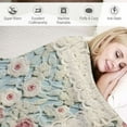 thumbnail image 3 of ONETECH  Antique Rose - Classic Traditional Floral - Quilted Throw Blanket, 3 of 6