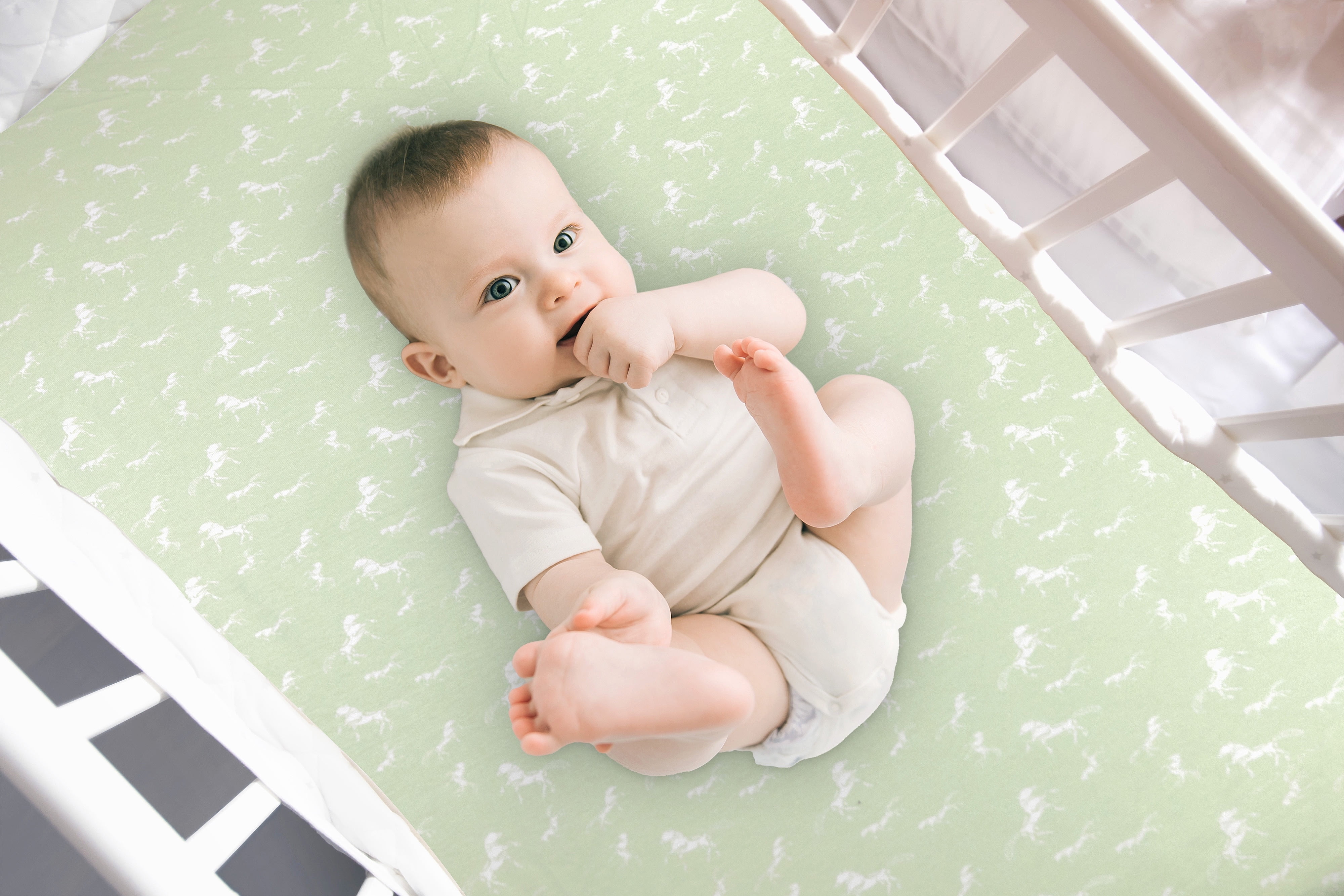 3-Pack Mini Crib Sheets – 100% Cotton, Soft & Breathable Fitted Sheets for Pack and Play & Mini Cribs (38” x 24” x 5”)