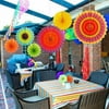 43pcs Fiesta Decoration Colorful Tissue Pom Poms Paper Fans Banner Cinco de Mayo