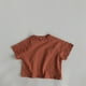 thumbnail image 1 of Camiseta de verano para niños, camisetas sólidas a la moda para niñas, camisetas de algodón de manga corta para niños, ropa informal coreana para niños de 1 a 8 años Tan Jianjun unisex, 1 of 2