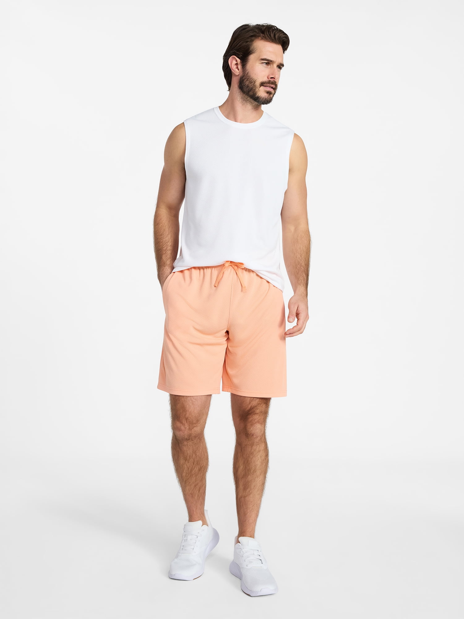 Athletic Works Men's and Big Men's Active Mesh Shorts, 9" Inseam, Sizes XS-5XL