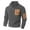 Grey, variant on Mens Sweatshirts Utility Quarter Zip Pullover Top Multiple Pockets Stand Collar Long Sleeve Loose for Outdoor Army Green L