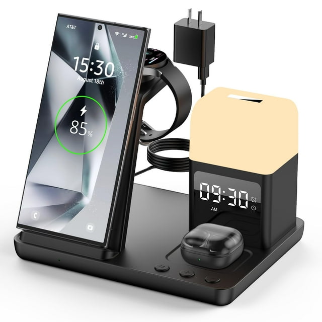 Estación de carga con cargador inalámbrico 6 en 1 para Samsung/Android