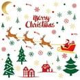 thumbnail image 1 of Christmas Wall Stickers PVC Self Adhesive Decorations for Indoor Outdoor Use Featuring Santa Claus Tree Designs, 1 of 6