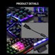 thumbnail image 5 of Teclado GK-10 para juegos con retroiluminación RGB, diseño ergonómico, 87 teclas, conexión USB, compatible con Windows y Mac, color negro., 5 of 7