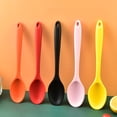 thumbnail image 3 of ZHAOCHENG Cuchara de silicona con mango largo, resistente al calor, Color sólido, utensilios de cocina de calidad alimentaria para el hogar (amarillo), 2 uds., 3 of 5