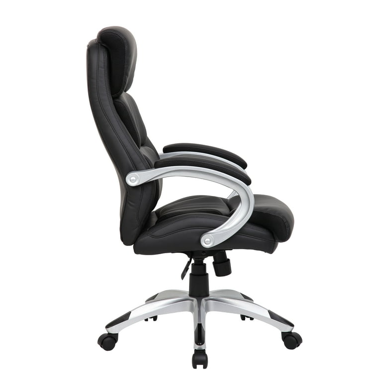 BOSS Office Products BOSS Office CaresoftPlus High Back Executive Chair in  Black with Flip Up Arms B8551-BK - The Home Depot