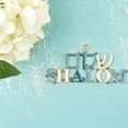 thumbnail image 5 of Matashi Pewter Hebrew Judaica Shalom Welcome Wall Art Sign  Hand Painted Blue & Ivory Hanging Ornament with Crystals  Home Décor Gift – 1 Pack, 5 of 6