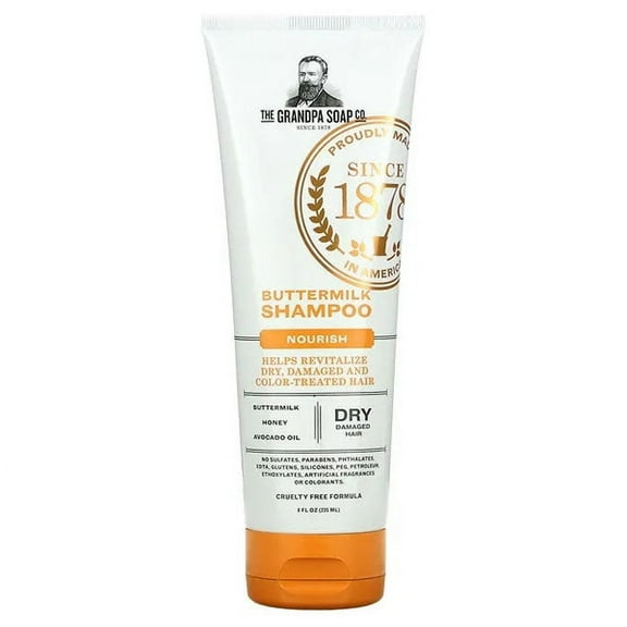 The Grandpa Soap Co. - Buttermilk Shampoo, 8 fl oz | Pack of 3