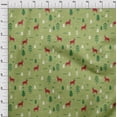 thumbnail image 3 of oneOone Viscose Jersey Green Fabric Christmas Fabric For Sewing Printed Craft Fabric By The Yard 60 Inch Wide, 3 of 5