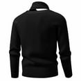 thumbnail image 4 of FAOWME Men's Knit Sweater With Detachable Scarf Long Sleeve Solid Color Comfortable Warm Pullover Outerwear For Casual Fall And Cold Weather Wear Black L, 4 of 4