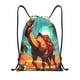 thumbnail image 1 of Fotbe Cool Camel Oasis Vibes Bolsa Mochila con Cordón Estampada, Bolsa de Gimnasio Deportiva, Bolsa Cinch, Bolsa con Cordón para Hombres y Mujeres-Medium, 1 of 6