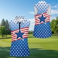 thumbnail image 5 of Garronmavis Matching Golf Shirts for Couple American Flag Patriotic Men Women Matching Couple Golf Shirts 4-Way Stretch Athletic Sleeveless Shirts Breathable Fabric Washable, 5 of 6