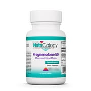 NutriCology Pregnenolone 50 mg - Hormone and Memory Support - 60 Scored Tablets