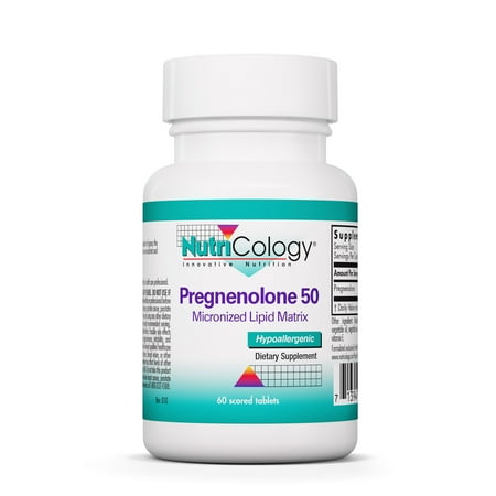 NutriCology Pregnenolone 50 mg - Hormone and Memory Support - 60 Scored Tablets