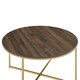 Ember Interiors Modern Round Coffee Table, Dark Walnut/Gold - Walmart.com