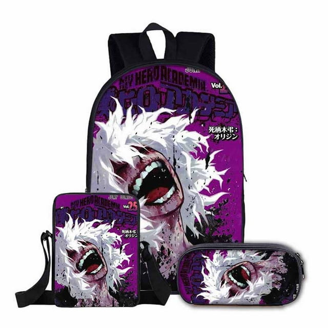 Set de mochilas My Hero Academia Shigaraki Tomura para niños