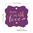thumbnail image 7 of Inkdotpot Pack Of 100 Made With Love Wedding Paper Tags DIY Craft Bracket Shape Real Rose Gold Foil Hang Tags, 7 of 7