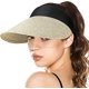 thumbnail image 1 of Sombrero de Visera para el Sol CHAO Beige Ala Ancha Paja, 1 of 5