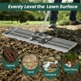 thumbnail image 6 of Costway Lawn Leveling Rake 36" x 10" Heavy Duty Level Lawn Tool for Garden Backyard/Lawn Silver, 6 of 10