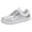Silver, variant on WEAIXIMIUNG Sneakers Women Trendy Wide Women Sneakers Fashionable New Pattern Solid Color and Breathable Summer Comfortable Lace Up Casual Shoes