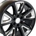 thumbnail image 5 of 22x9 Wheel Fits GMC Chevy Trucks - Chevy Tahoe Style Rim - Black w/Chrome Inserts, Hollander 5696, 5 of 5