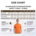 thumbnail image 5 of Gildan High Visibility Safety Work Reflective Short Sleeve T-Shirt for Men, (Safety Green Pack 4, L), 5 of 9