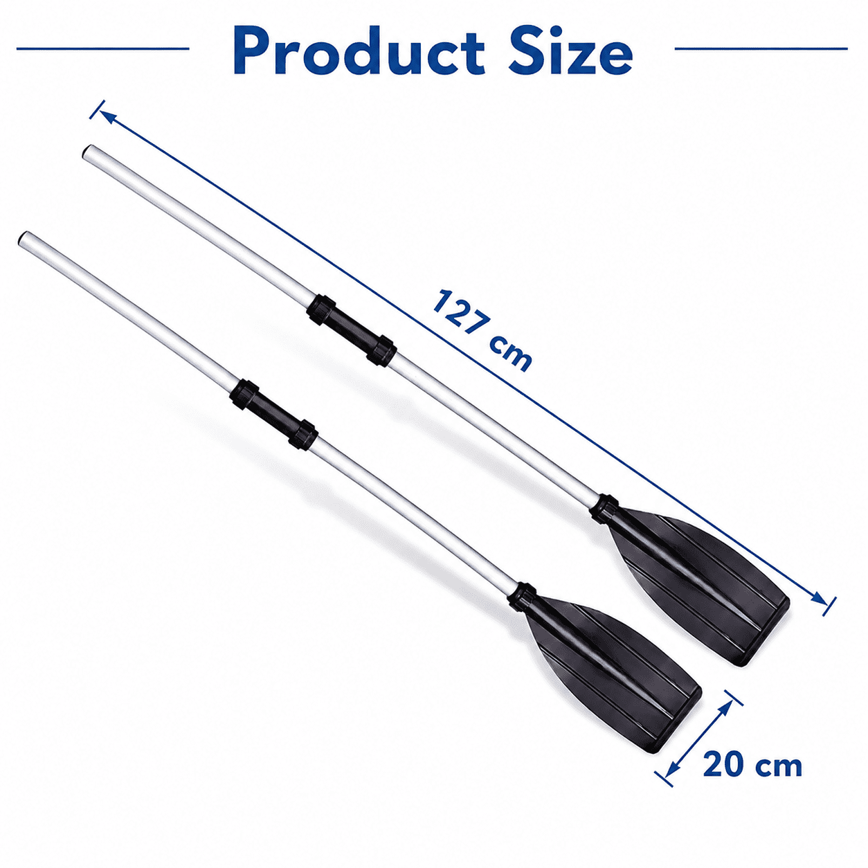 2 Pcs Kayak Paddles, Lightweight Detachable Paddle Set, 3 Assembly Options, for Kayaking, Canoeing, Fishing & Boating