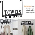 thumbnail image 3 of Perchero para toallas de baño, Perchero para puerta, Toallero de pared, Toallero de baño, Toallero de pared, 3 of 5