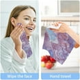 thumbnail image 7 of Blue Purple Marble Texture Washcloth 12x12in Set, 6 Pack Absorbent Cotton Towel Square Kitchen Dishes Towels, Soft Cleaning Face Hand Towel Fast Drying Wash cloth, 7 of 7