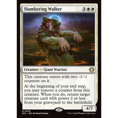 MtG Lorwyn Eclipsed Rare Slumbering Walker #35