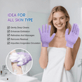 thumbnail image 6 of Okaka 2 Pair Exfoliating Bath Gloves Dual Texture, Heavy Shower Gloves with Hanging Loop for Spa, Massage and Body Scrubs,blue & purple, 6 of 6