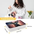 thumbnail image 5 of Independence Day PU Leather Jewelry Box with Removable Compartment and Necklace Organizer Display Case - Portable, 5 of 6