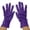 Z44Purple, variant on Sequin Gloves Unisex Wrist Length Full Finger Short Solid Color 80s Sparkling Glitter for Cosplay Costume Party Royal Blue One Size