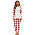 thumbnail image 2 of FDGIU Festive Christmas Pajama Set, Women's Printed Long Sleeve Pjs, Cozy Holiday Loungewear, 2 of 5