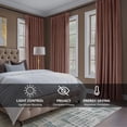 thumbnail image 5 of HPD Half Price Drapes Wild Rose Heritage Plush Velvet Room Darkening Curtains for Bedroom & Living Room Curtains (1 Panel), Window Curtains 120 inches long, Rod Pocket Curtains & Drapes, 50W X 120L, 5 of 8