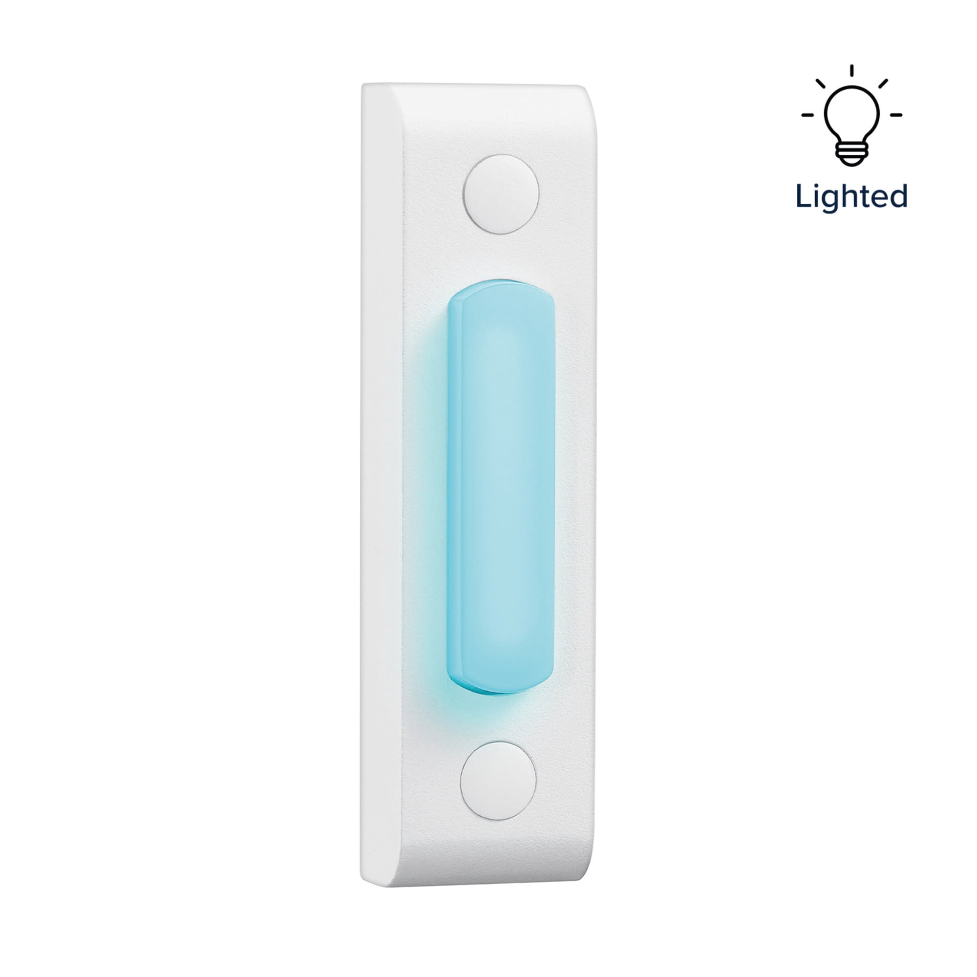 Globe Electric 91009237 Heath Zenith Metal Wired Lighted Push Doorbell Button - White