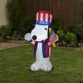 thumbnail image 2 of Gemmy Airblown Inflatable Patriotic Snoopy, 3.5 ft Tall, White, 2 of 5