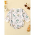 thumbnail image 5 of Newborn Baby Boy Girl Easter Outfits Carrot Bunny Print Long Sleeve Bubble Romper Sweatshirt 0 3 6 12 18 Months Cute Spring Clothes, 5 of 8