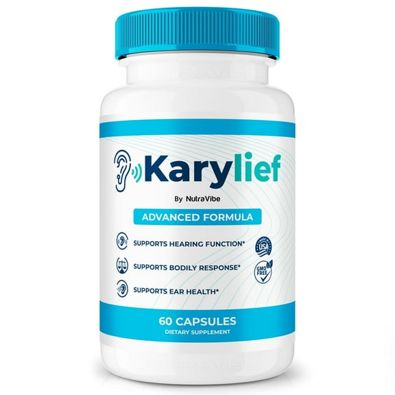 Karylief Capsules – Original Formula with a Natural Blend to Support Ear Health, Hearing Comfort & Auditory Balance | Clean and Gentle, Easy-to-Take Daily Pills (60 Capsules)
