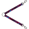 thumbnail image 1 of Buckle-Down Dog Leash Splitter Voodoo Black Pink Blue 1 Foot Long 1 Inch Wide, 1 of 1