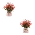 thumbnail image 3 of Plantas en macetas falsas Cateissary Decoración para el hogar Rojo 2Conjunto, 3 of 6