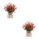 thumbnail image 4 of Bewildely Plantas en macetas falsas, maceta de escritorio Artificial, maceta de lavanda de imitación, bonsái de plástico, decoración de Rojo 2piezas, 4 of 6