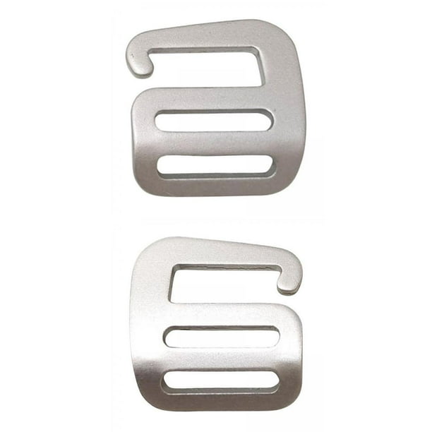Par de Hebillas para Mochila de 25 Mm - Robustas y Versátiles Plata